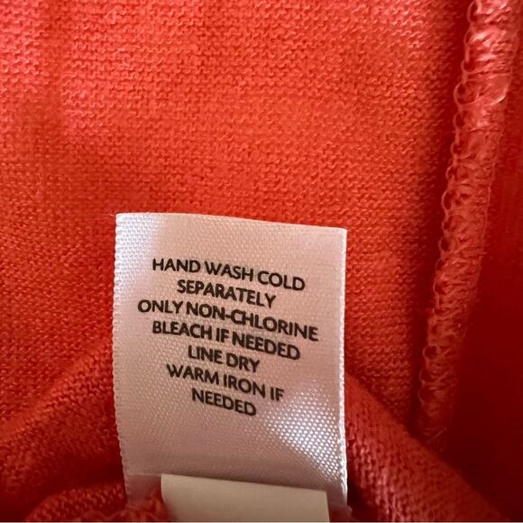 J. Jill Love Linen Open Cardigan Womens Coral Open Front Layering Topper XL - Picture 6 of 6